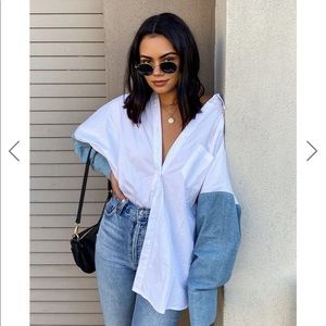 Artists Only Denim Sleeve Button Down